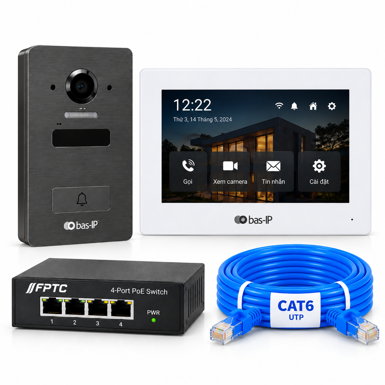 Trọn bộ chuông cửa có hình Bas-IP AV-04SDI-AZ-07LL