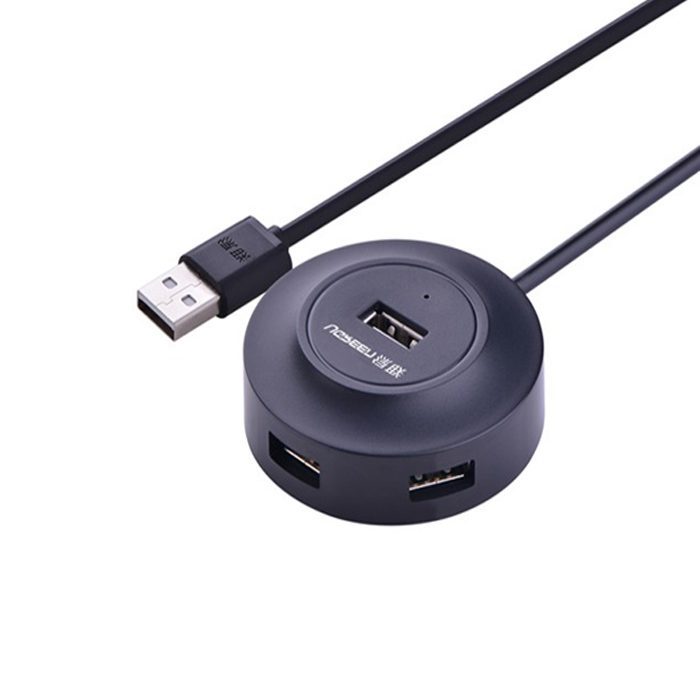 Hub USB Ugreen chia 1 cổng USB2.0 ra 4 cổng USB tốc độ cao CR106 20277 Màu Đen Dài 1m