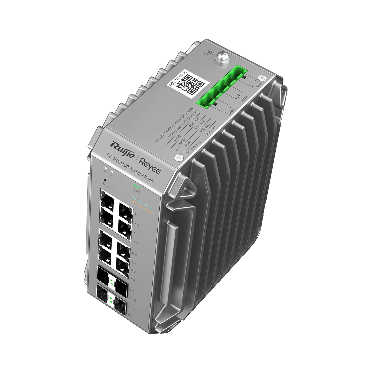 Switch công nghiệp 8 cổng Reyee RG-NIS3100-8GT4SFP-HP