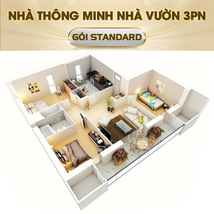 Nhà thông minh Hunonic cho Nhà vườn 3PN – Gói Standard