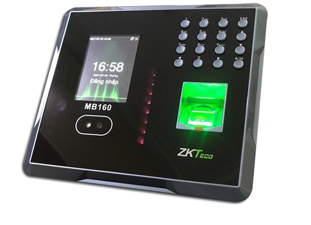Máy chấm công ZKteco MB160 (Vân tay + Thẻ + Khuôn mặt/ 100.000 Bản ghi)