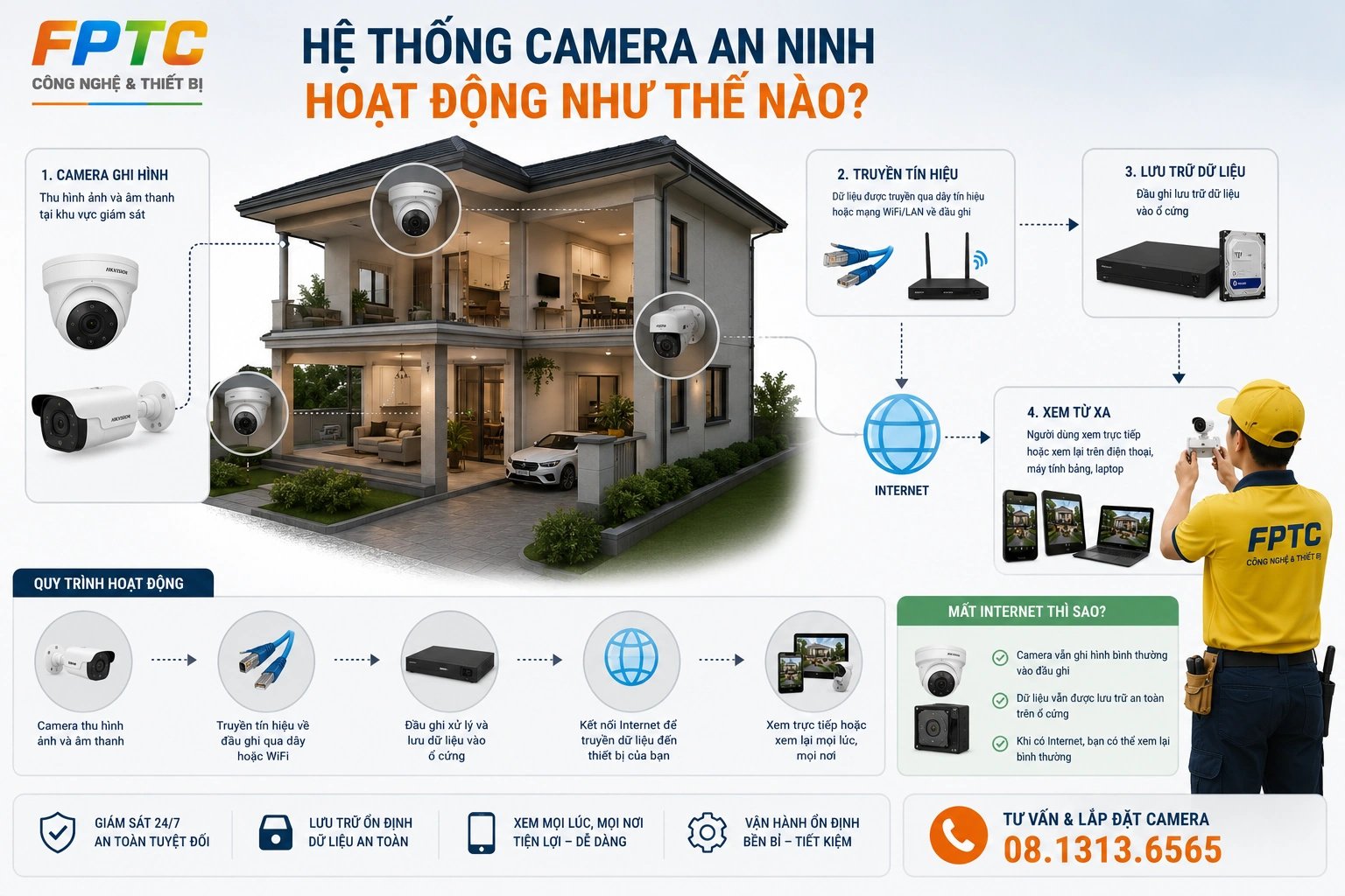 Hệ Thống Camera An Ninh Hoạt Động Như Thế Nào? Giải Thích Dễ Hiểu