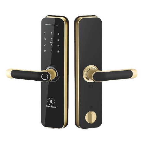 Khóa cửa vân tay Kassler KL696 Gold, App Wifi, chống nước IP68