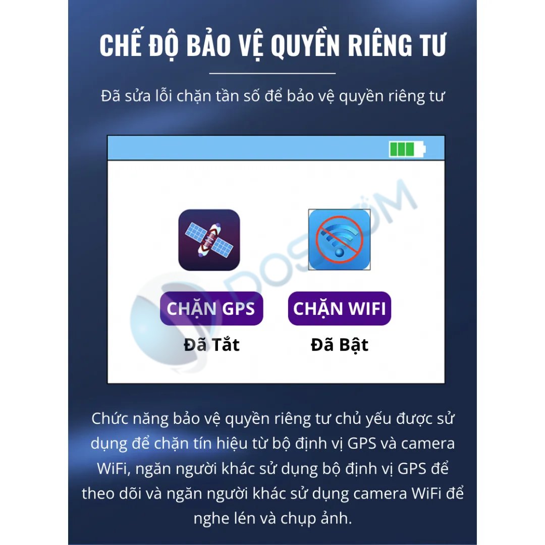 Thiết bị dò sóng Camera siêu nhỏ, định vị, ghi âm DS-818 Chính xác đến 99.99%