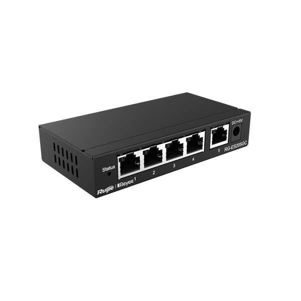 Switch chia mạng Ruijie RG-ES205GC-V2 (Cloud switch 5 cổng Gigabit)