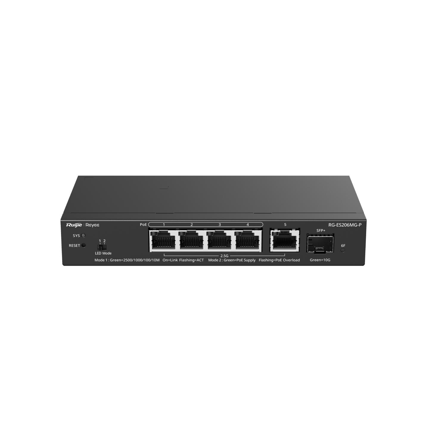 Smart Managed PoE Switch 5 cổng Reyee RG-ES206MG-P