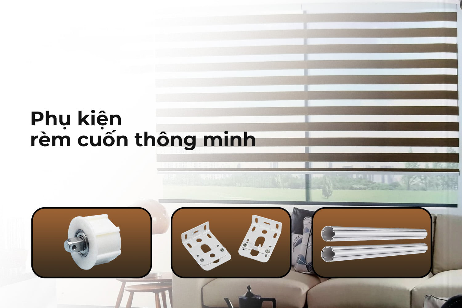 Bộ phụ kiện cho rèm cuốn thông minh Aqara