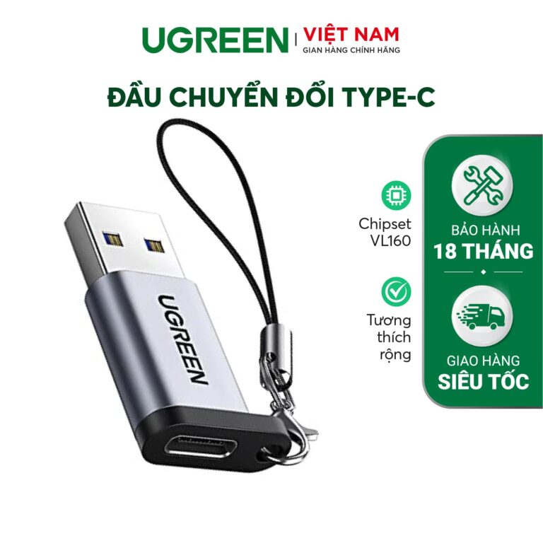 Đầu chuyển Type C sang USB 3.0 UGREEN US204