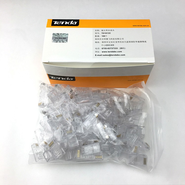 Hạt mạng CAT5 Tenda Đồng mạ vàng RJ45