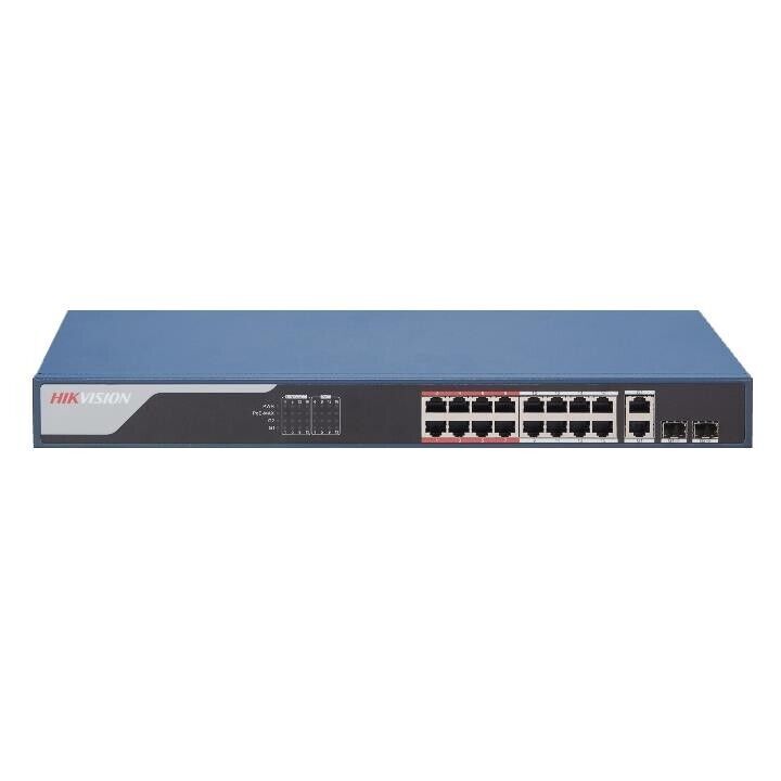 Switch mạng thông minh 16 cổng PoE Gigabit Hikvision DS-3E1518P-SI