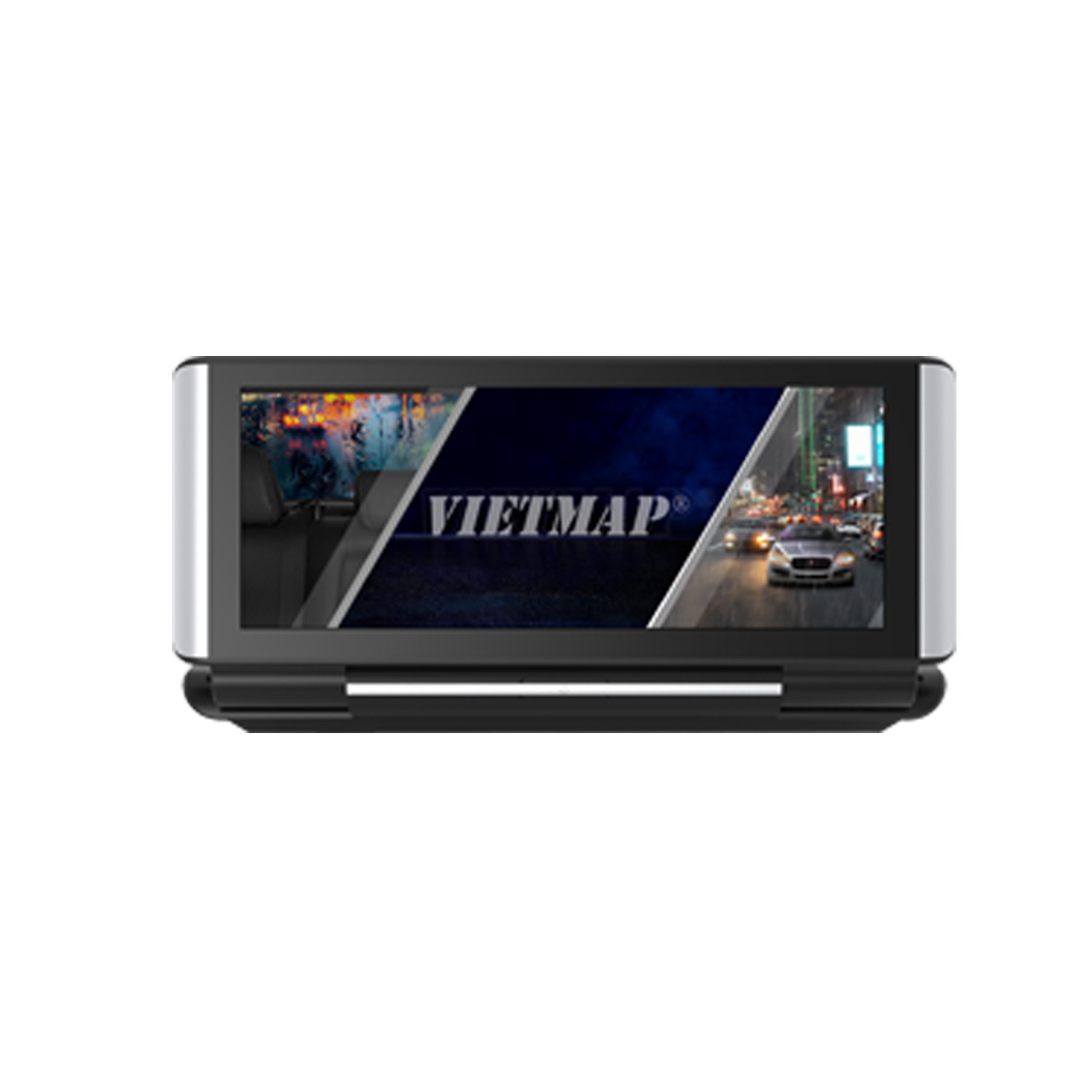 Camera hành trình taplo Vietmap D22 vừa dẫn đường và ghi hình, cảnh báo khoảng cách xe phía trước, lệch làn