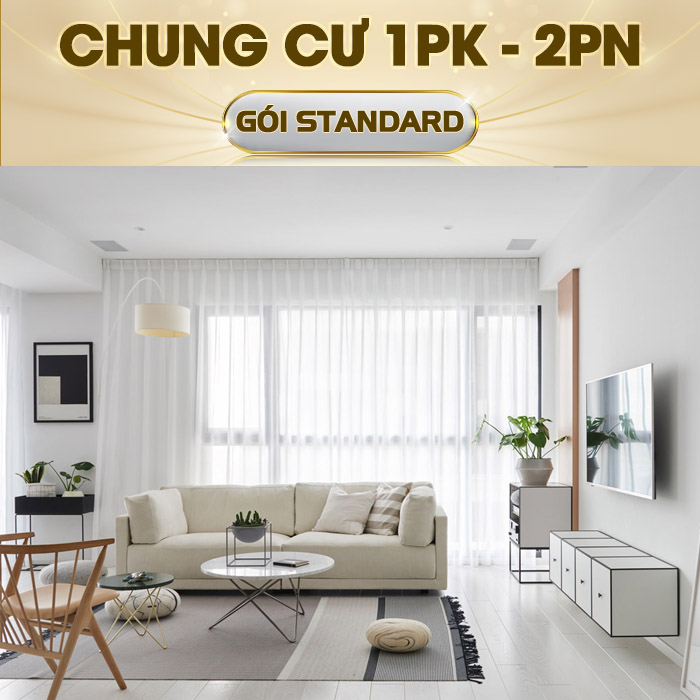 (Gói Standard) Nhà thông minh Lumi cho chung cư 1 phòng khách 2 phòng ngủ