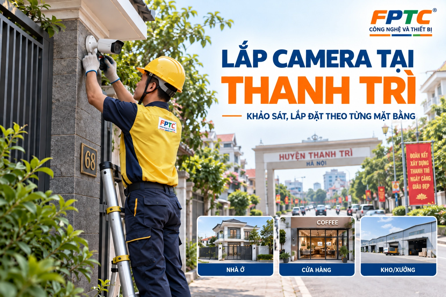 Lắp Camera Tại Thanh Trì – Khảo Sát, Lắp Đặt Theo Từng Mặt Bằng