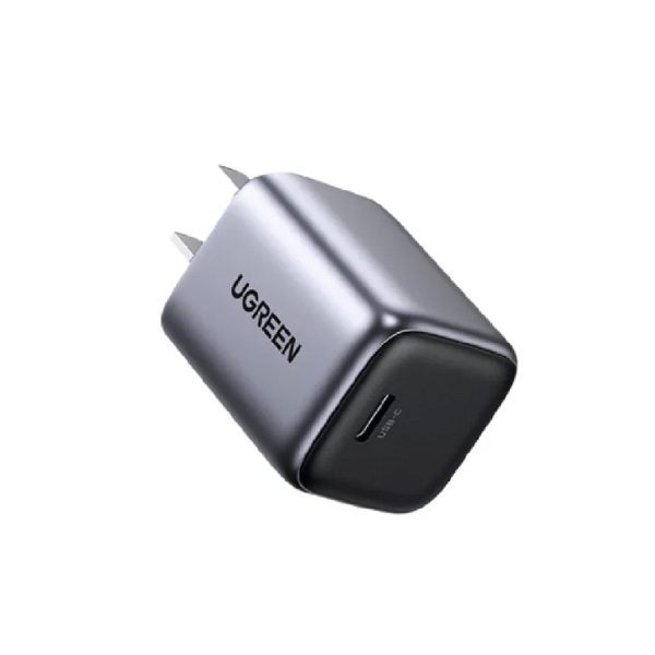 Củ sạc nhanh 30W GaN Ugreen CD319 90901 đen ghi chân dẹt