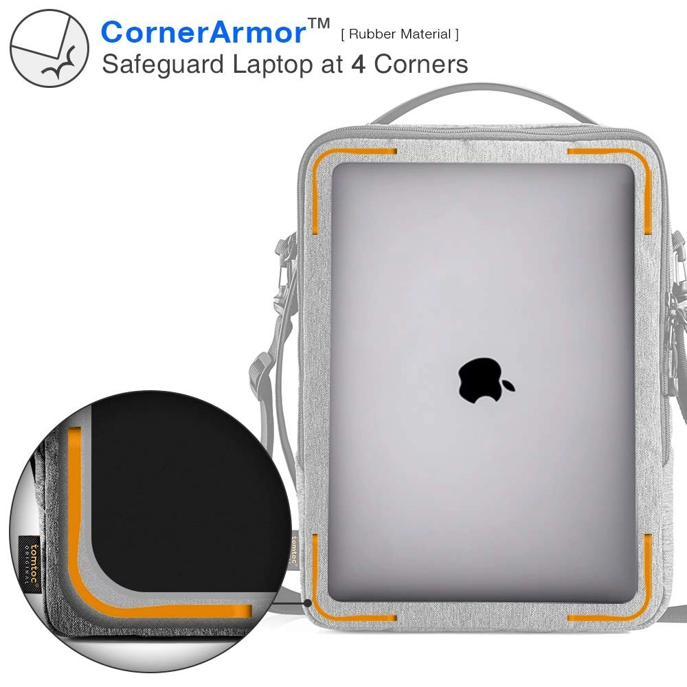 TÚI TOMTOC (USA) H14 URBAN CODURA SHOULDER BAGS FOR LAPTOP, MACBOOK Màu Xám