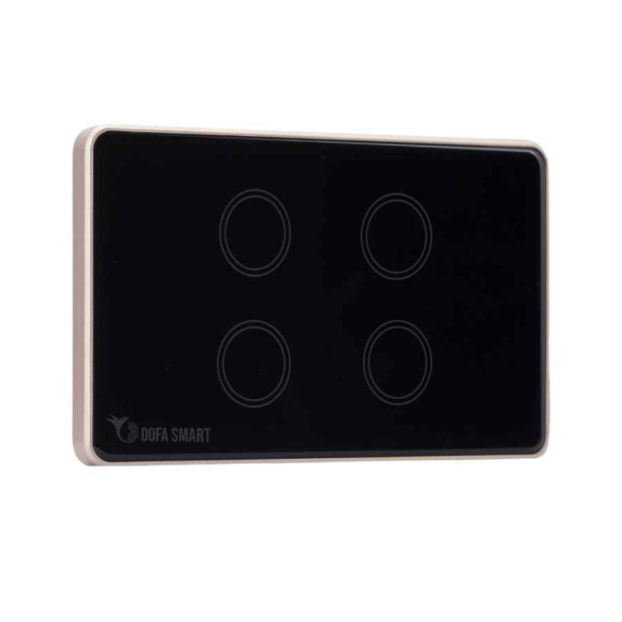 Công tắc thông minh 4 nút Zigbee DOFA SMART màu Đen T209