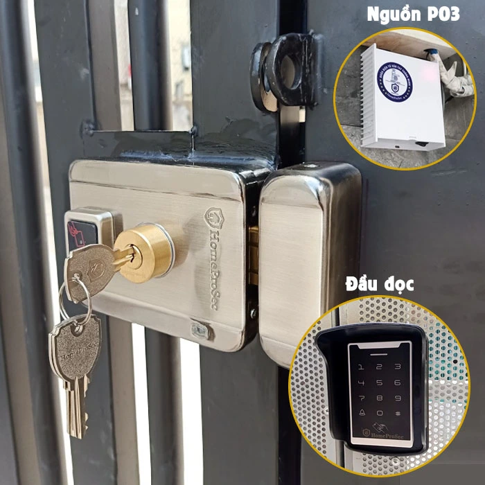 Bộ khóa cổng inox thẻ từ thông minh ST-SLIBASIC (Remote)