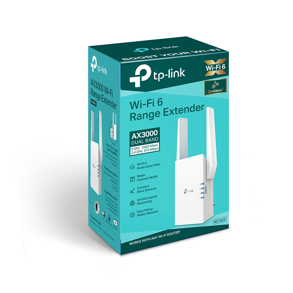 Bộ mở rộng sóng Wi-Fi 6 AX3000 TP-LINK RE705X