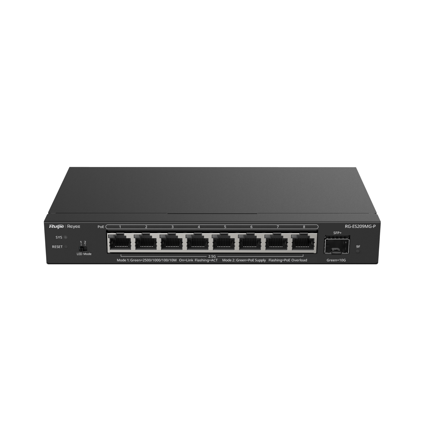 Smart Managed PoE Switch 8 cổng Reyee RG-ES209MG-P