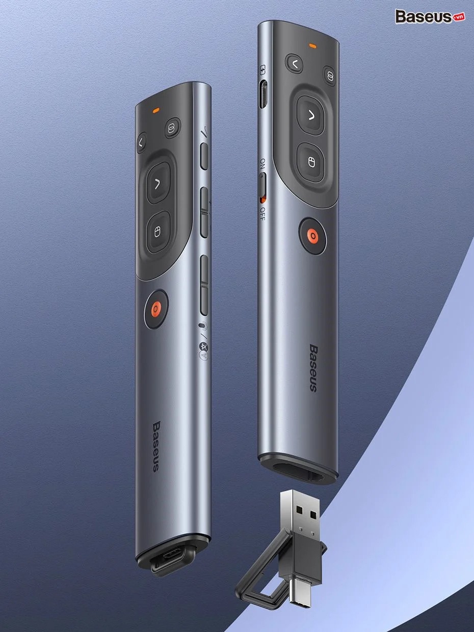 BÚT TRÌNH CHIẾU BASEUS ORANGE DOT AI WIRELESS PRESENTER