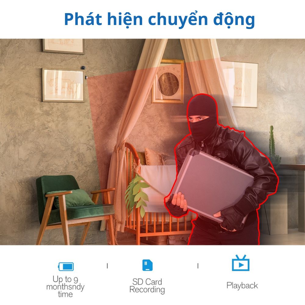 Camera Mini WIFI X8-B 4K – Ghi Hình Siêu Nét, Cảm Biến PIR, Pin Dài Lâu
