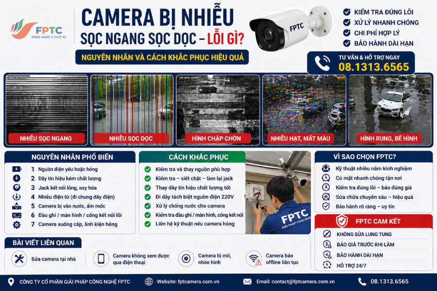 Camera Bị Nhiễu Sọc Ngang Sọc Dọc – Nguyên Nhân Và Cách Khắc Phục
