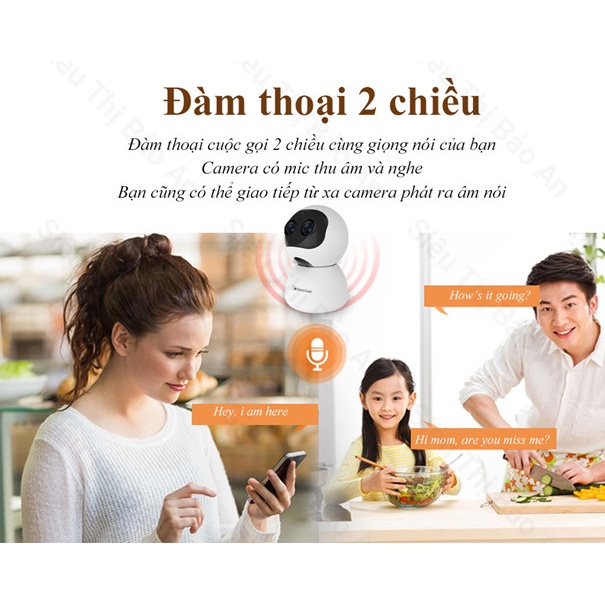 Camera wifi trong nhà xoay 360 độ CARECAM Zoom 10X SM400-CT