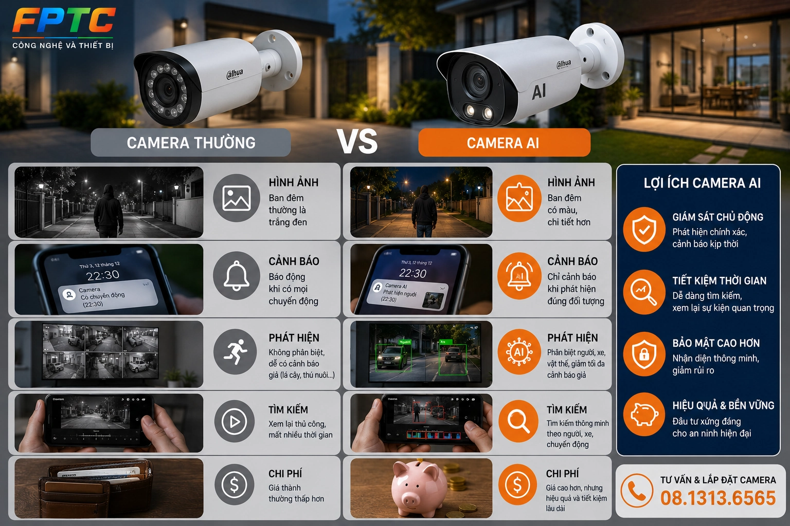 Camera AI Khác Gì Camera Thường? So Sánh Chi Tiết Trước Khi Lắp Đặt