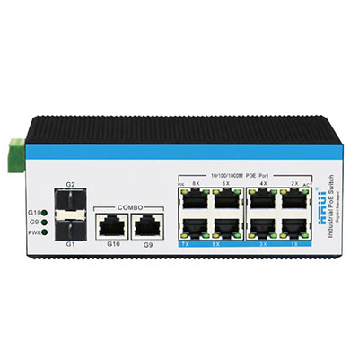Switch POE Công Nghiệp Hrui 8 Cổng 10/1000/1000M HR600-AFG-822S