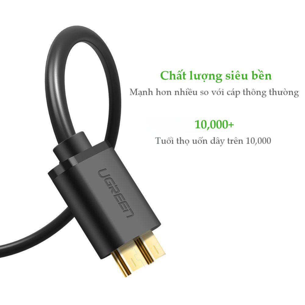 Dây cáp USB 3.0 sang Micro B dài 2m UGREEN US130 10843