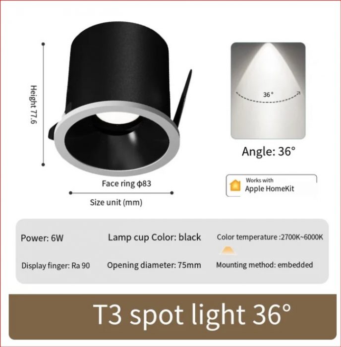 Đèn thông minh Aqara Downlight 36° T3