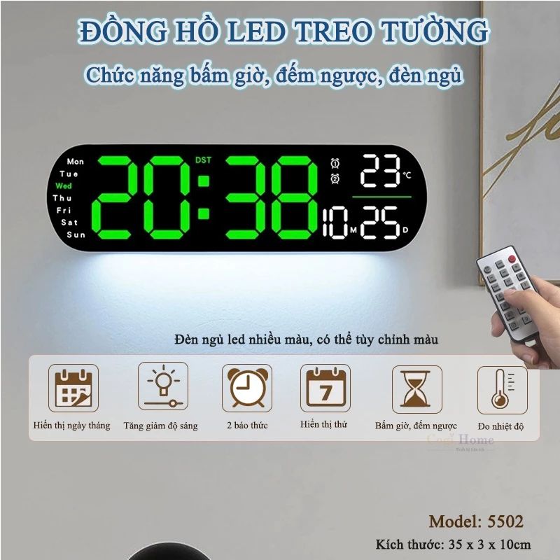 Camera Đồng Hồ Điện Tử Vạn Năng Treo Tường V2N FHD Xem Online từ xa