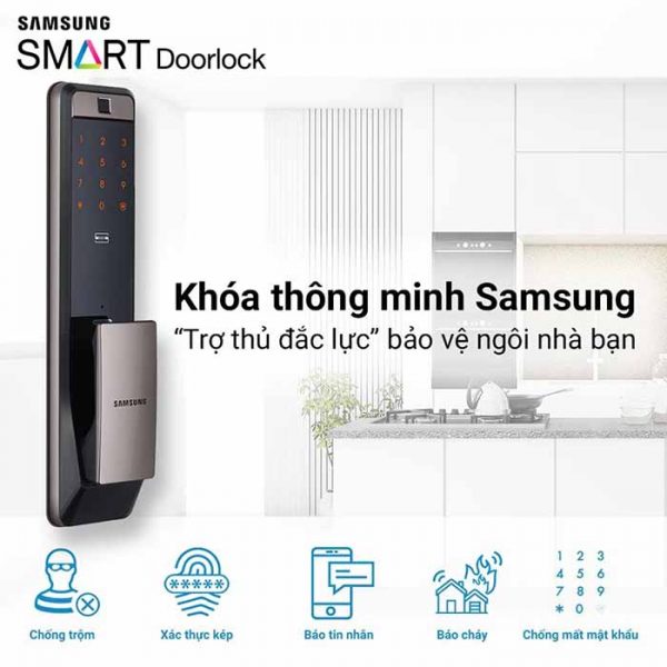 Khóa cửa điện tử Wifi SAMSUNG SHP-DP609AS/EN