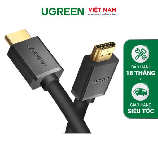 Dây cáp HDMI 2.0 4K@60Hz thuần đồng 19+1 UGREEN HD104 10107 Dài 2m