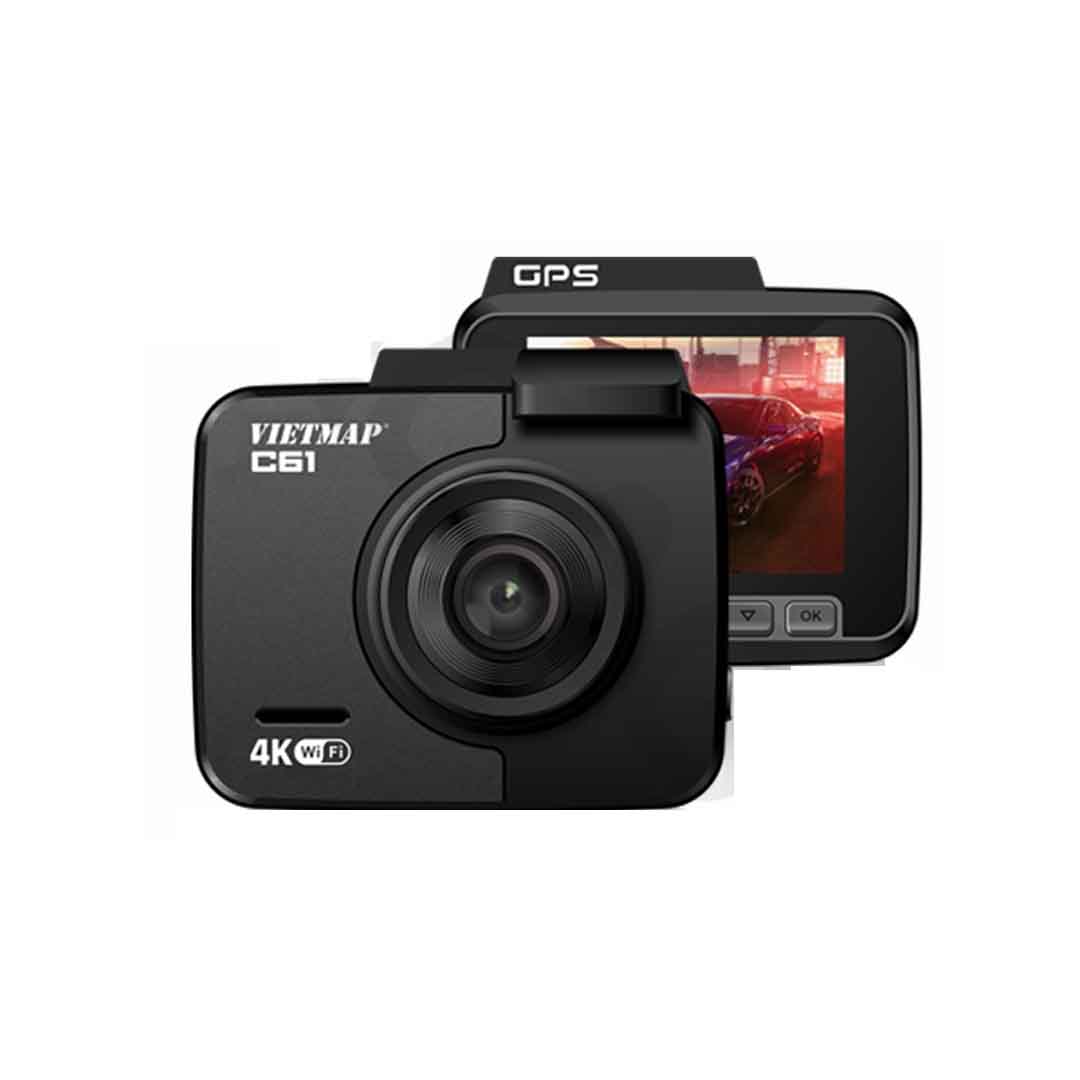 Camera hành trình 4k Vietmap C61 Pro cảnh báo tốc độ, camera giao thông, wifi truyền dữ liệu qua smartphone