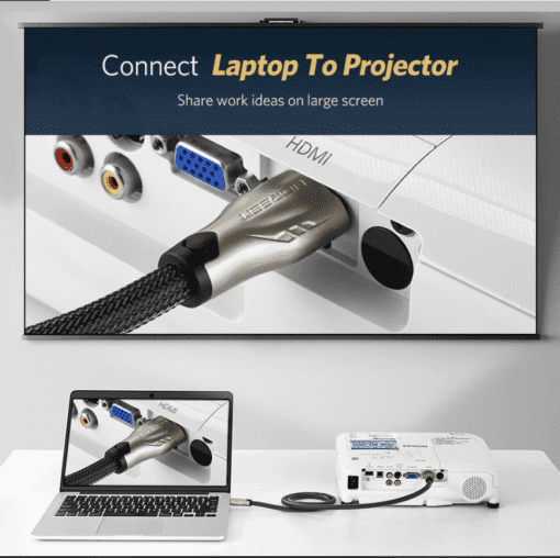 Cáp HDMI 15M bọc lưới chống nhiễu hỗ trợ 3D full HD 4Kx2K chính hãng Ugreen 11197