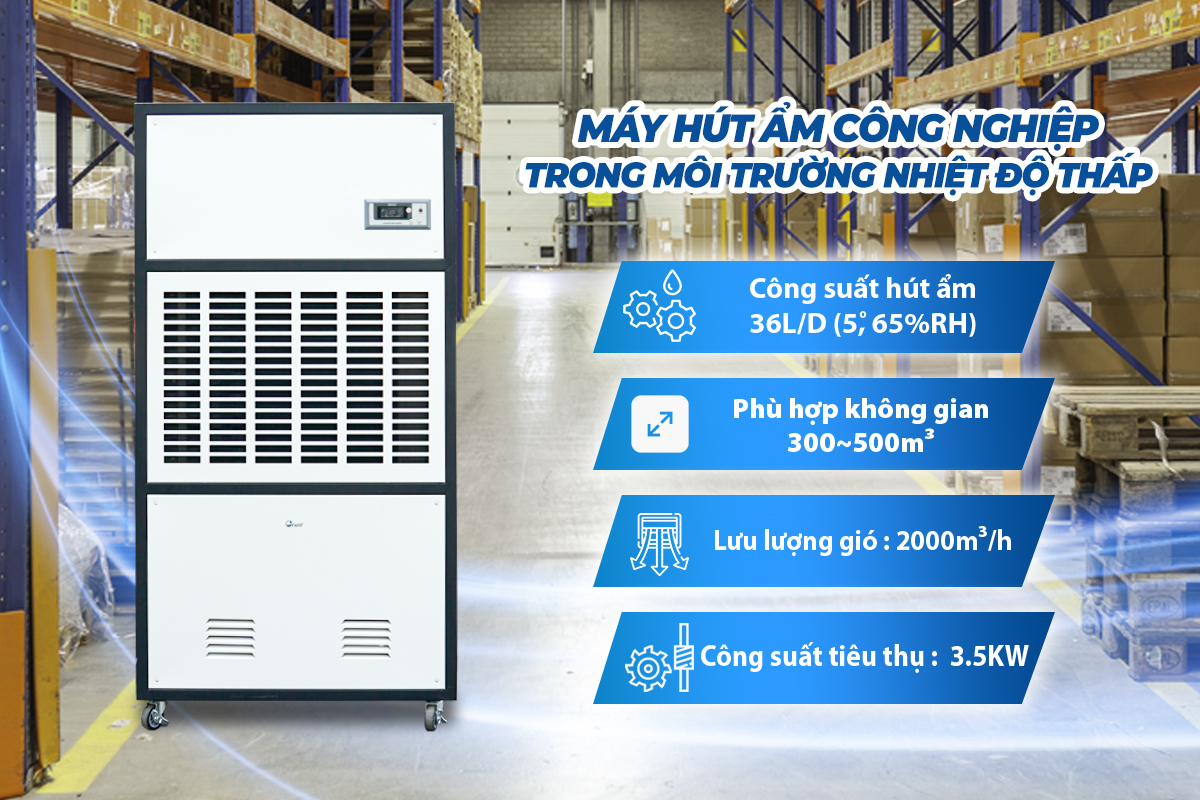 Máy Hút Ẩm Công Nghiệp FUJIE LTR10S Trong Môi Trường Nhiệt Độ Thấp