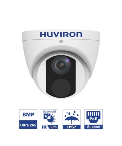 Camera IP Dome hồng ngoại 8.0 Megapixel HUVIRON HU-ND822/I3E