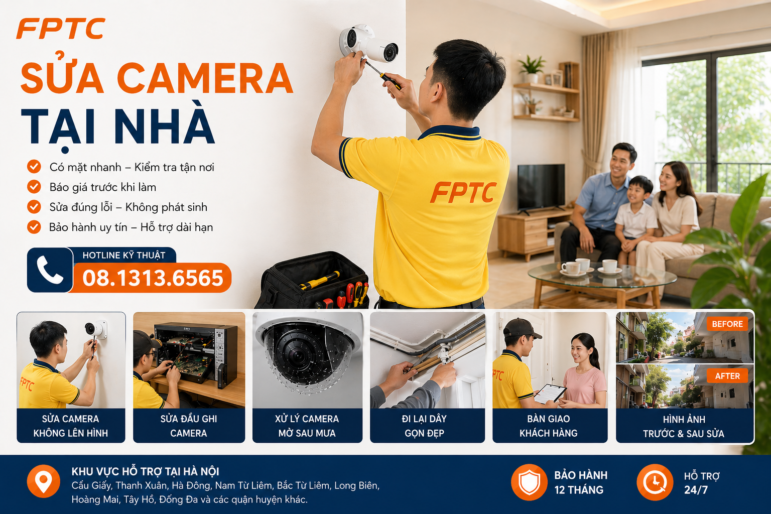 Sửa Camera Tại Nhà | Có Mặt Nhanh - Kiểm Tra Tận Nơi - Báo Giá Rõ Ràng