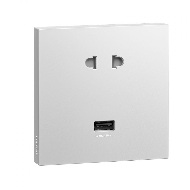 Ổ cắm ẩm tường Aqara Wall Socket H1 USB ( Gateway) Màu Bạc