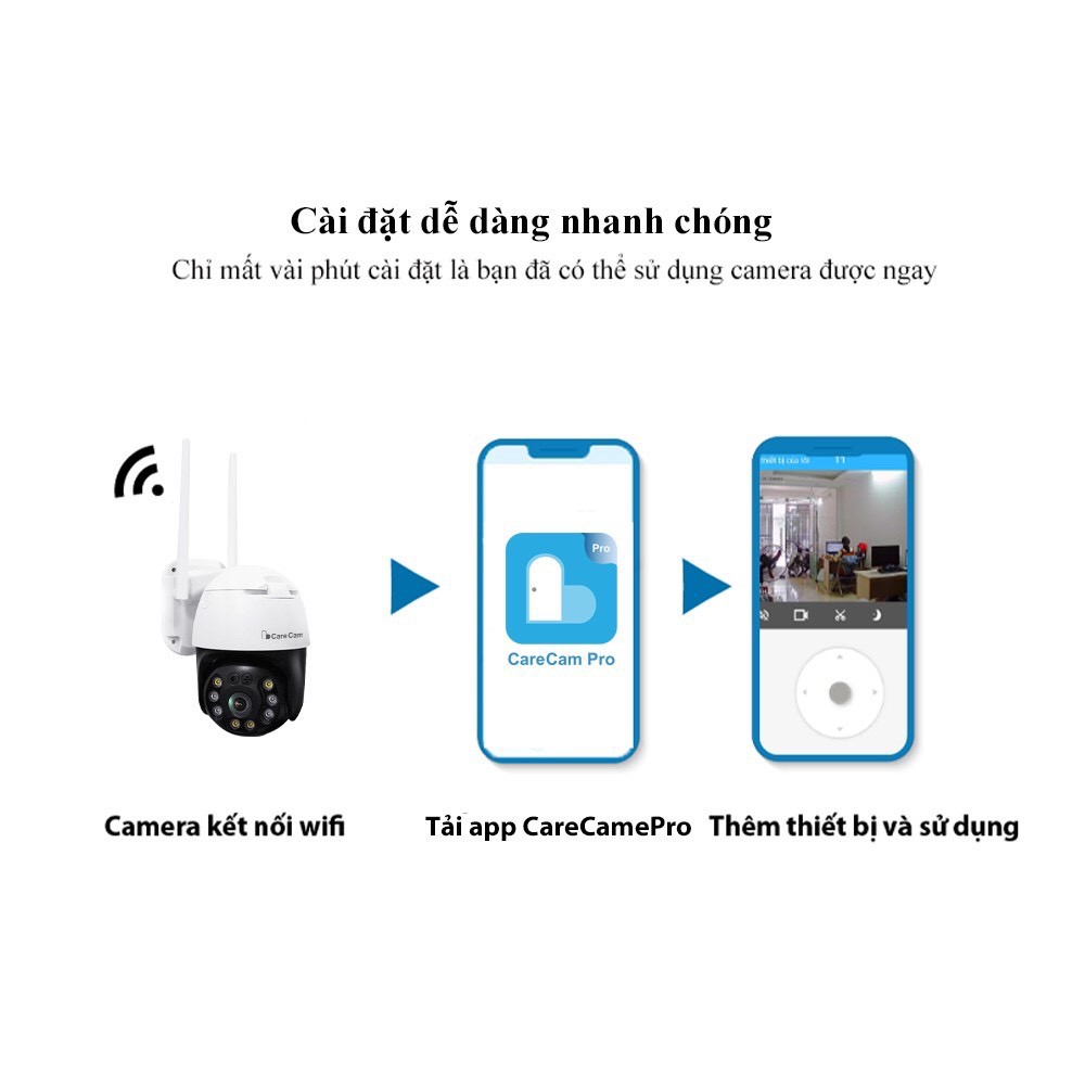 Camera wifi ngoài trời Carecam 20HS500 PTZ 5.0MP
