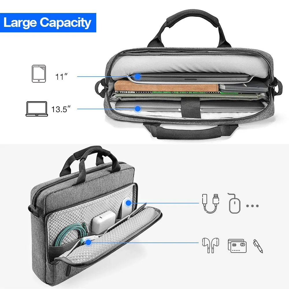 TÚI XÁCH TOMTOC A50 (USA) BRIEFCASE - A50 15/16'' Màu Xám