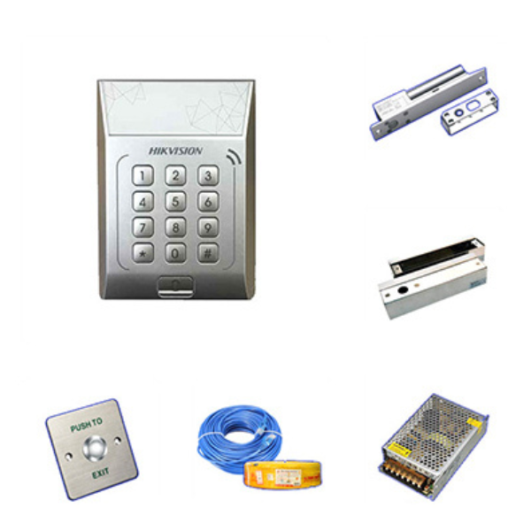Hệ thống KSRV 1 chiều cửa kính FC-HIKTT1-CK1C (Thẻ từ, mã số)