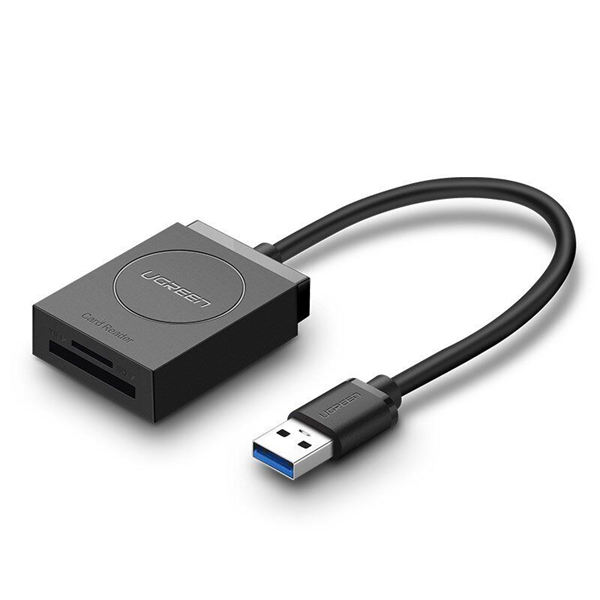 Đầu đọc thẻ UGREEN CR127 20250 hỗ trợ thẻ TF và SD đầu vào USB 3.0