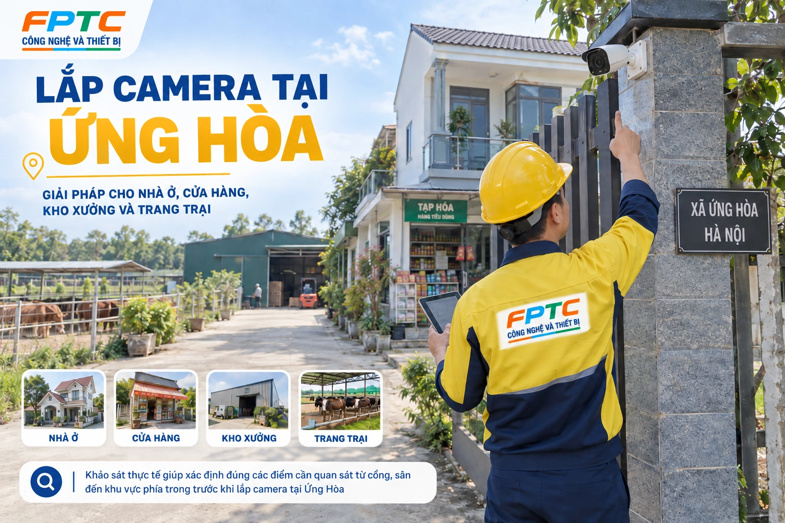 Lắp Camera Tại Ứng Hòa – Giải Pháp Cho Nhà Ở, Cửa Hàng, Kho Xưởng Và Trang Trại