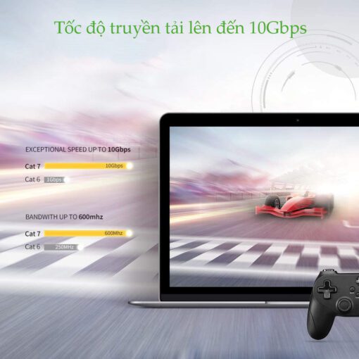 Cáp mạng LAN Cat 7 F/FTP đầu đúc bọc kim loại UGREEN NW107 11274 Dài 15m