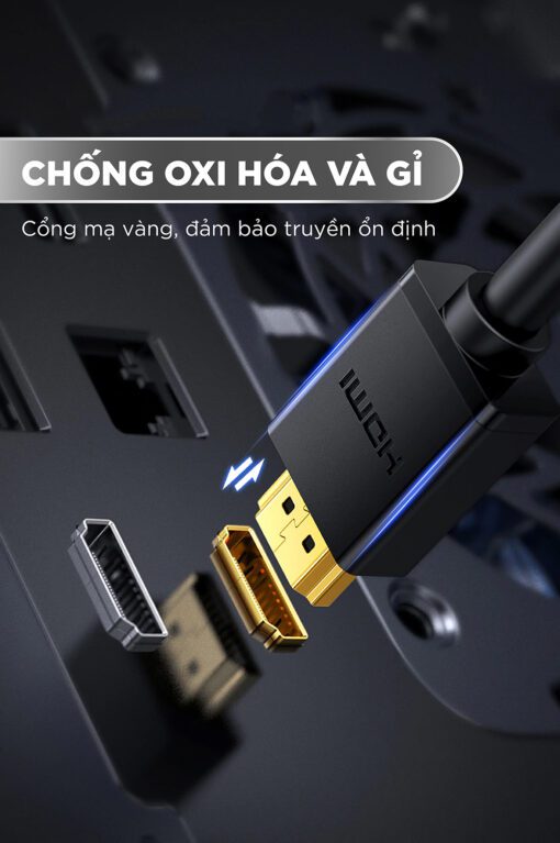 Cáp HDMI sang DVI-D 24+1 dây tròn và dây dẹt dài 3m UGREEN HD106 10136