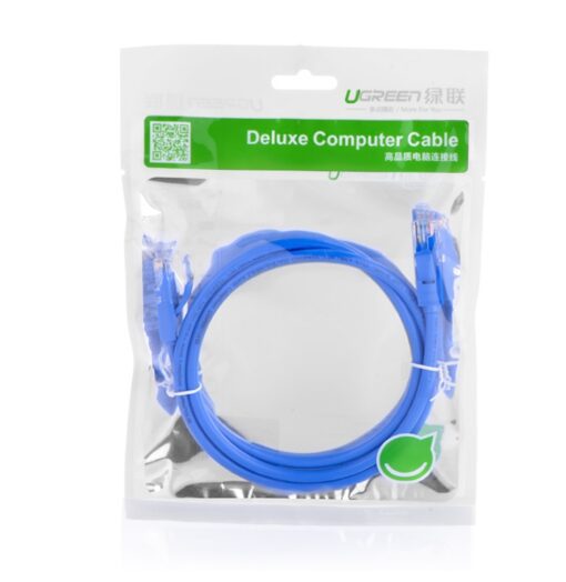 Dây cáp mạng Cat6 UGREEN NW102 11203 cáp tròn màu xanh Dài 3m