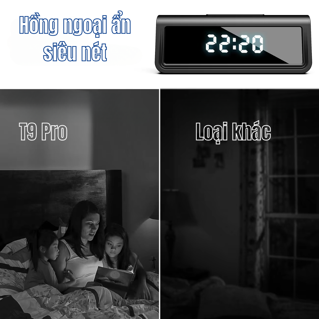 Camera Ngụy Trang đồng hồ T9 Pro WIFI mini 4K UHD WIFI