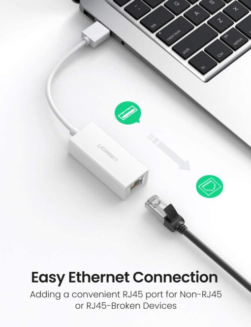 Bộ chuyển đổi USB 2.0 sang LAN 10/100 Mbps CR110 20254 Màu Đen